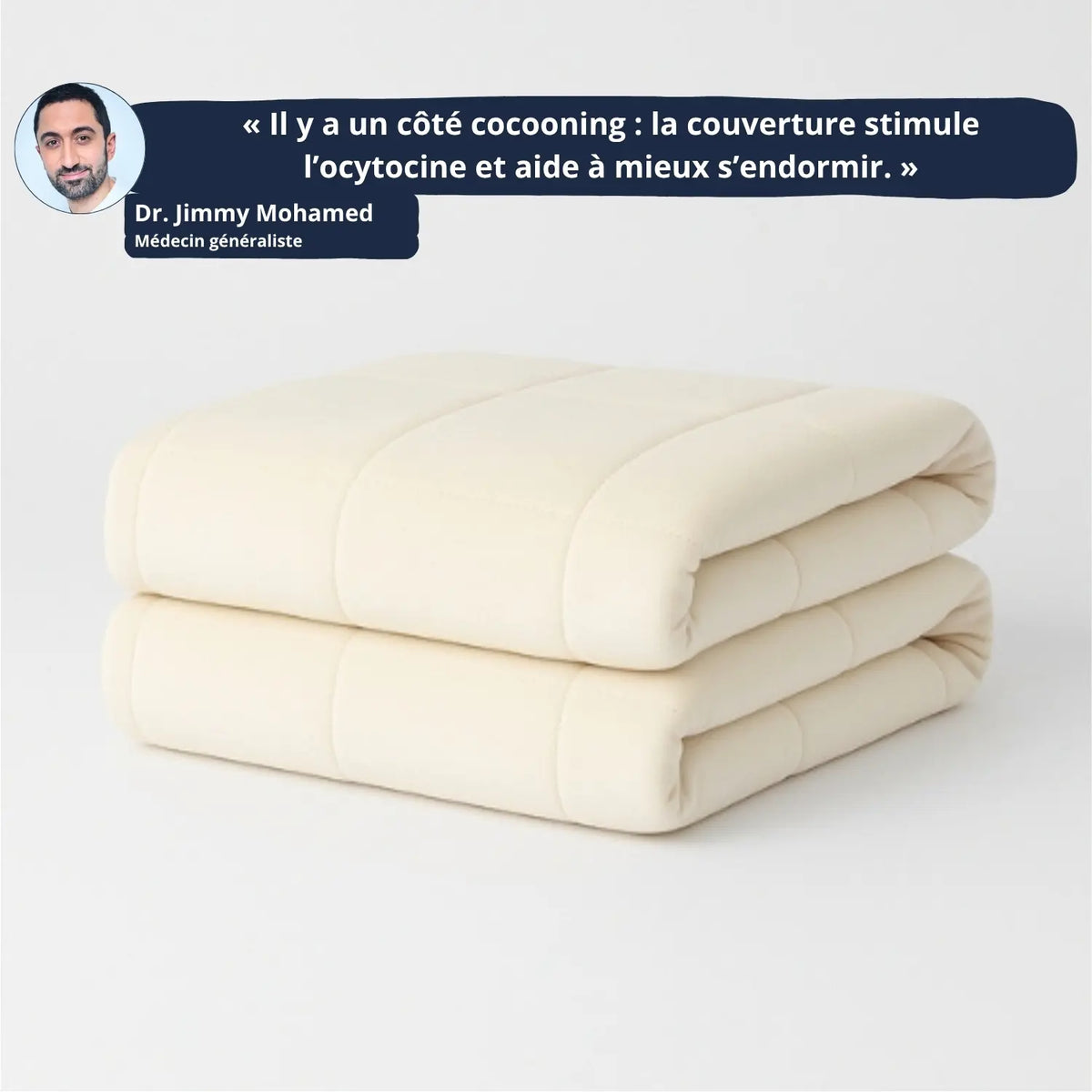 Couverture lestée crème de 11 kg