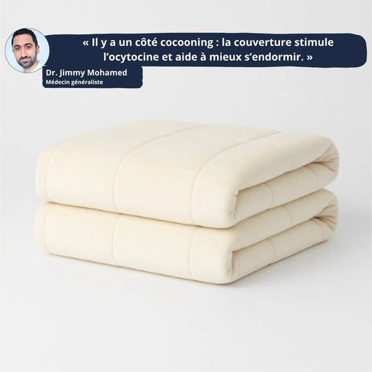 Couverture lestée 9 kg crème double