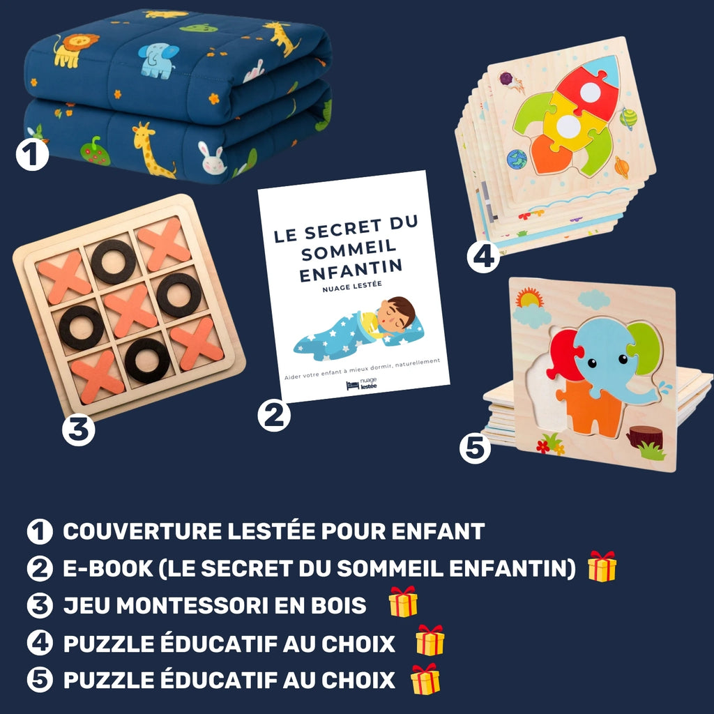 Cadeaux offert avec la couverture lestée enfant 2 kg