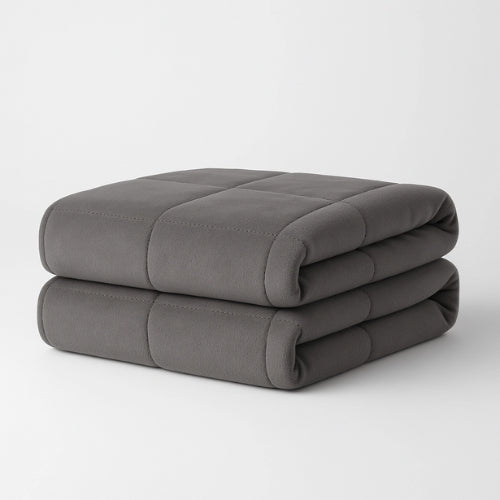 Couverture lestée de 11 kg grise pour 2 personnes pliée