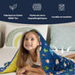 Enfant avec une couverture lestée de 3 kg