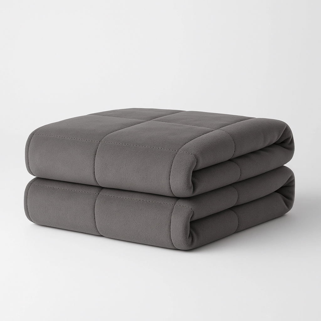Couverture lestée de 7 kg grise