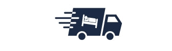 Logo d'un camion de livraison bleu Image