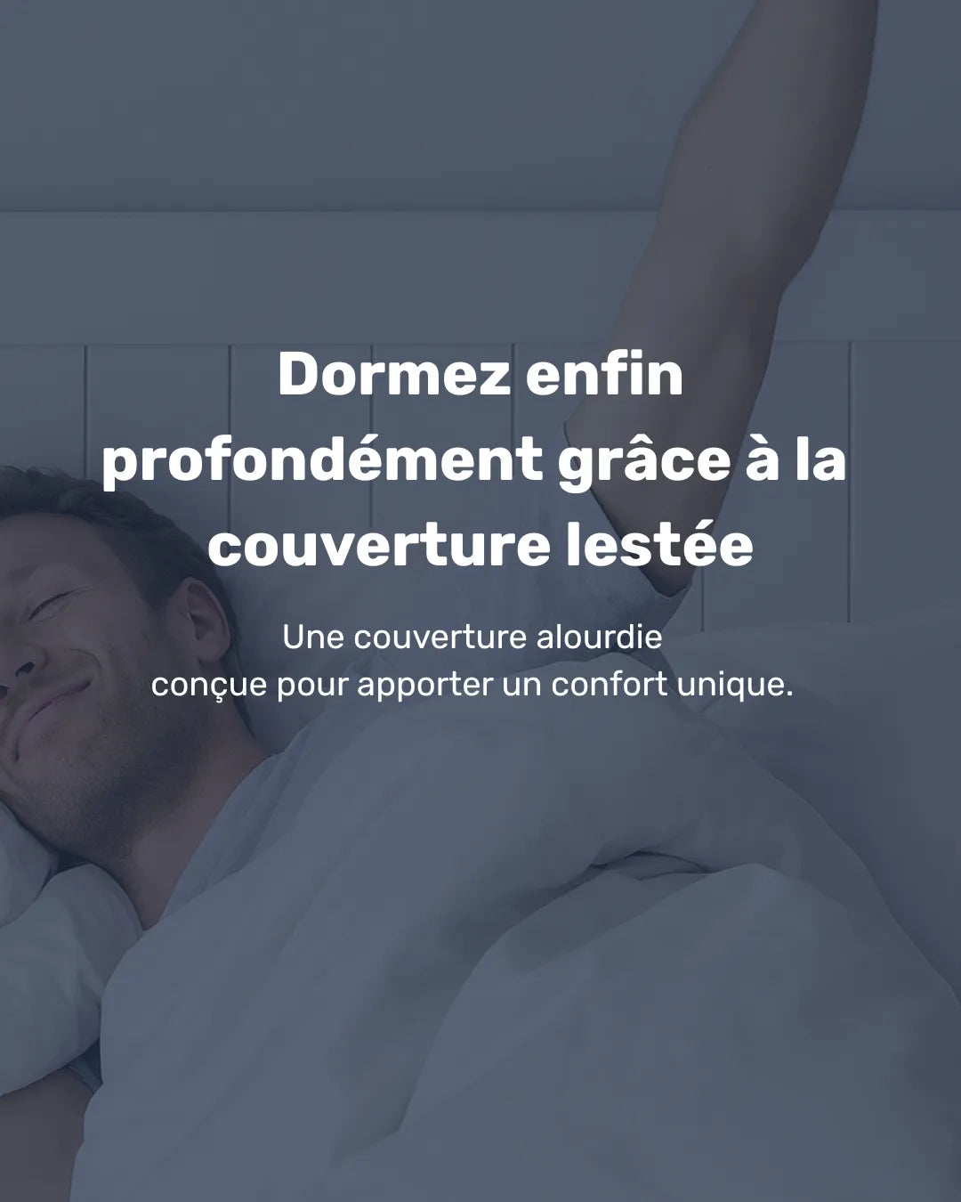 Homme entrain de dormir qui se réveille en forme version mobile